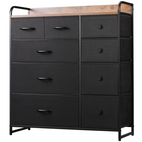 YeTom Dresser, Storage Chest, Stylish Clothing Storage, with Casters, Large Capacity, Dressing Room, Living Room, Drawers, Shelf, Clothing Chest, with