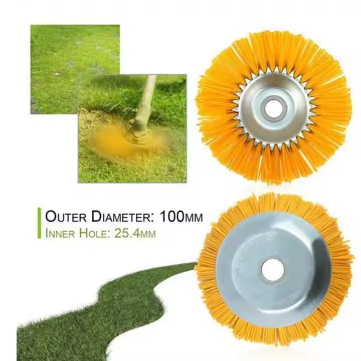 Landscaping Weeding Machine Nylon Wheels Weed Remover Tool Rotary Weed Brush Joint  Power Universal Grass Trimmer Head