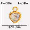 Elegant Girl Pendant Rhinestone Love Stainless Steel Pendants For Jewelry Making Supplies Heart Charm Pendant Handmade Bracelets