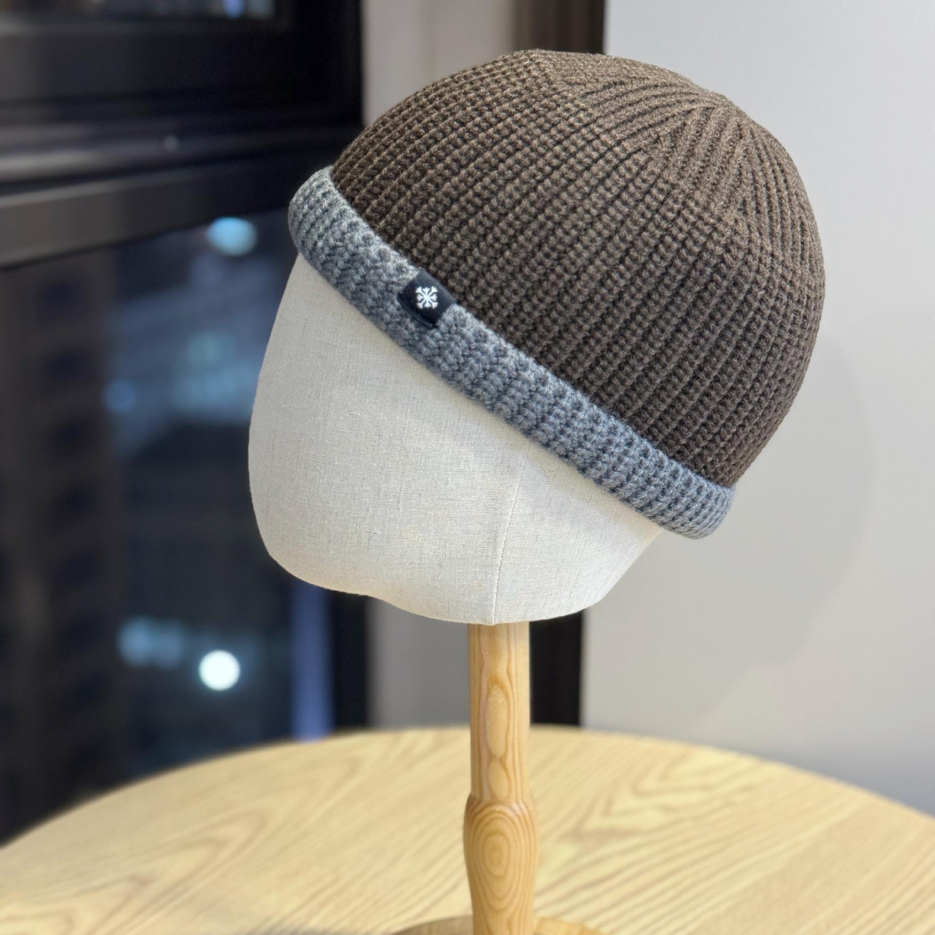 

Вязаная шапка Лендлорд для мужчин и женщин, короткая шерстяная шапка-купол, теплая повседневная шапка-пуловер на осень и зиму, шапка-дыня one size