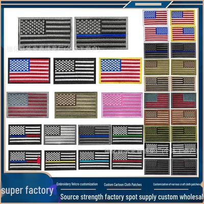 Patch Brodé Drapeau Américain en Stock - Étoiles et Bandes Insigne Tactique de Bras