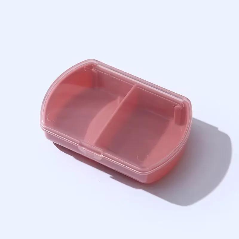 Travel Portable Pill Medicine Drugs Case 2 Grid Mini Pill Cases Pill Box Daily Case Vitamin Holder Organizer Container