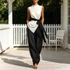 Women's Suits Two Piece Set Breathable Casual Loose Fit Solid Color Outfits for Home Party Office Vacation Daily Wear