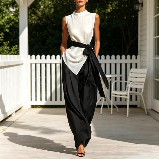 Women's Suits Two Piece Set Breathable Casual Loose Fit Solid Color Outfits for Home Party Office Vacation Daily Wear