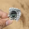 Oval Natural Silver Leaf Jasper 925 Silver Handcrafted Promise Engagement Ring