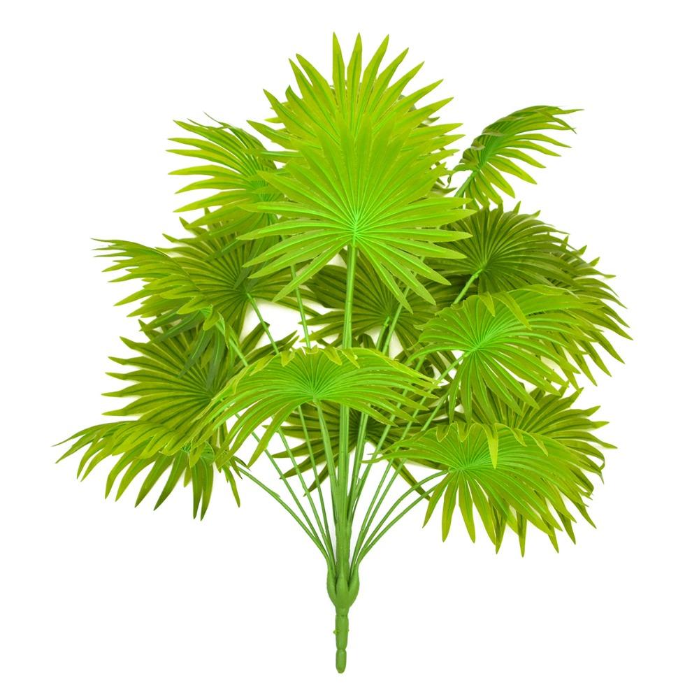 9-18 Leaves Artificial Fan Leaf Plant Fern Plant Palm Tree Living Room Balcony Decoration