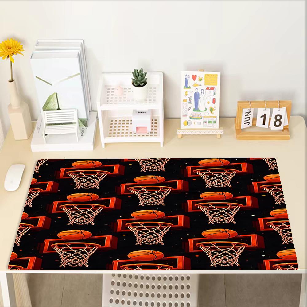 Basketball Theme Mouse Pad, Non Slip Rubber Base, Multifunctional Office & Home Decor, Perfect for Workspace Personalization.
