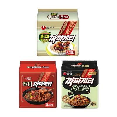 Nongshim Jjapagetti (Jjajang Ramen) 3 druhy