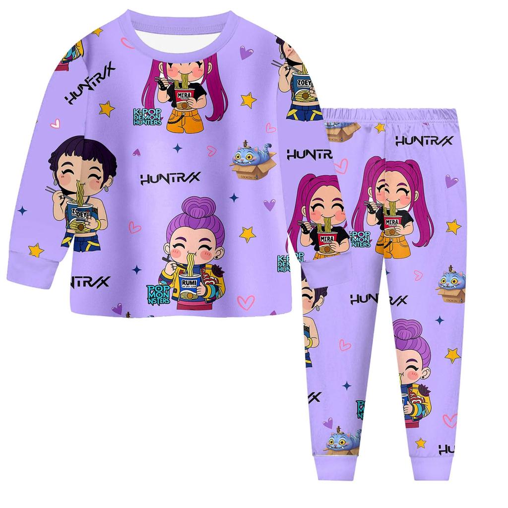 Children's Fashion Suit Skirt Round Neck Long Sleeve Top Pants