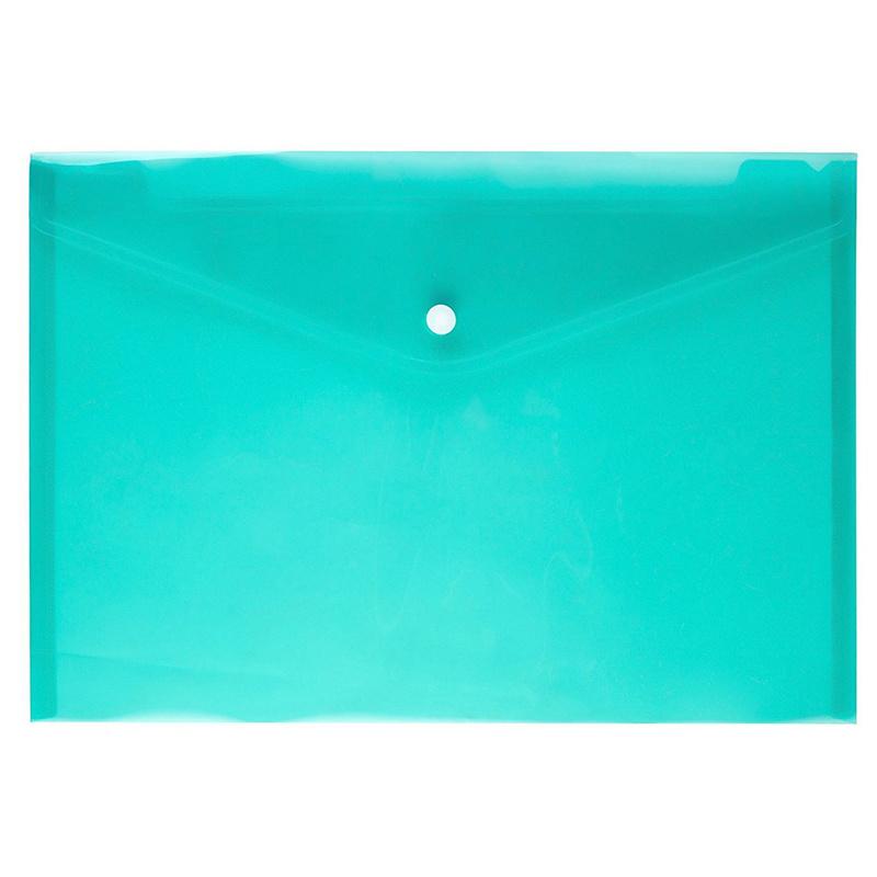 A4 Clear Document Bag Paper File Folder Stationery School Office Letter Envelope Folder Translucent Case PP 6 Candy Colors