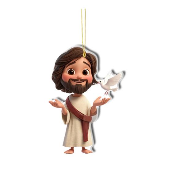 Movie Character Car Charm Cute 2D Acrylic Hanging Ornament Car Backpack Charm Christmas