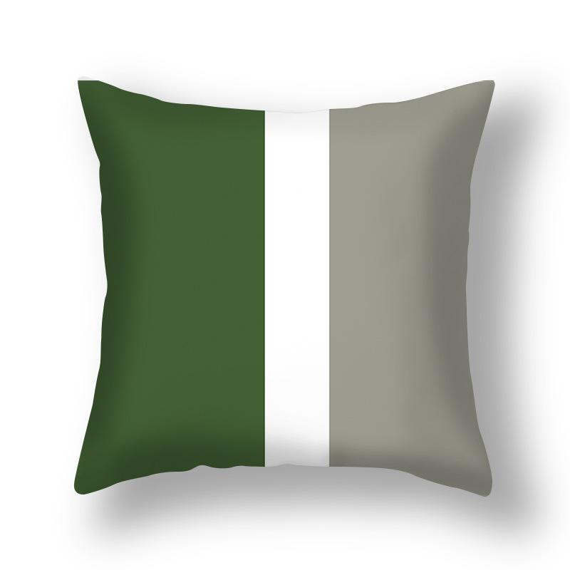 Nordic Delicate Fresh Green Pillowcase Living Room Home Decoration Outdoor Geometric Cushion Cover Simple Ins Pillow Case