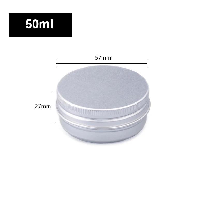 5 Ml 10 Ml 15 Ml 30 Ml 50 Ml 80 Ml Round Aluminum Box Tin Can Screw Lid Storage Scented Candle Lip Balm Oil Empty Jar /510 Pcs