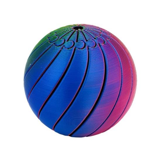 3D Printed Fidget Ball Toy Sensory Spinner Gear Sphere Fidget Toy with Liquid красный/синий