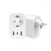 Tuya WiFi Smart Plug EU 16A Socket with 2 USB 1 USB-C Fast Charging Power Outlet with Energy Monitoring App Voice Control for Alexa and Google