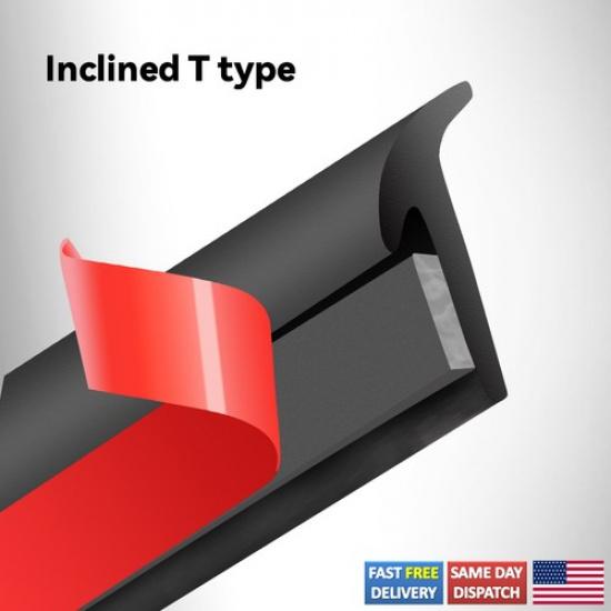2M T-Shape Car Door Seal Strip Moulding Trim Hood Trunk Edge Weatherstrip Rubber