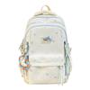 Star Print Student Schoolbag Color Contrast Women's Large Capacity Backpack