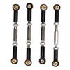 4Pcs RC Car Camber Links Black Aluminium Alloy Reduce Vibration Durable Exquisite 110 Camber Links