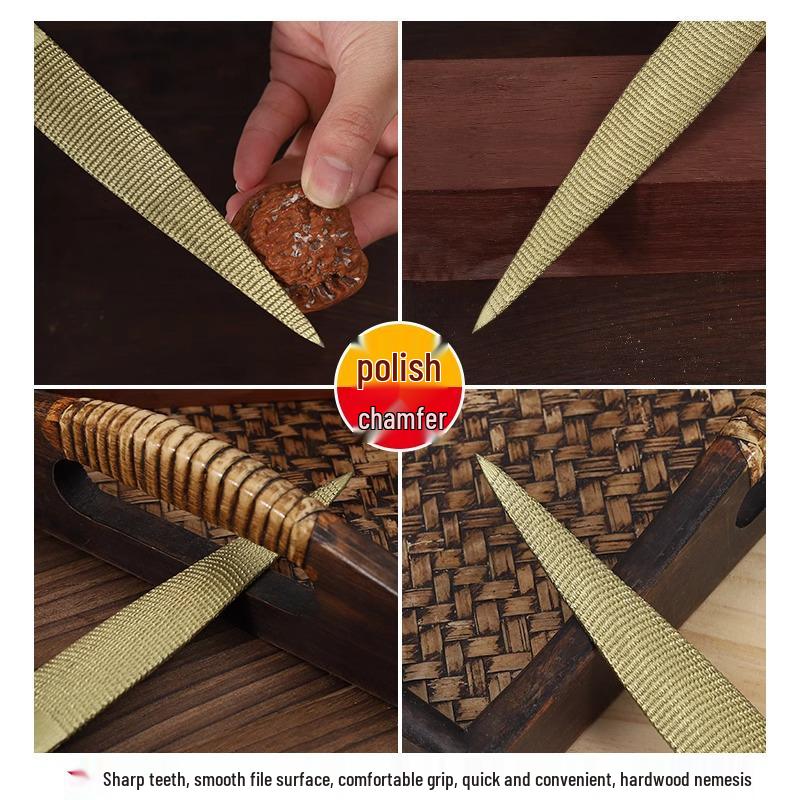 Tungsten Steel Coarse Tooth Hand File for Woodworking & Chainsaw - Wear-Resistant, Fine Finish