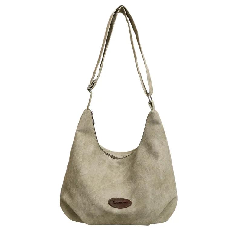 

Однотонная женская сумка из искусственной кожи на молнии, простая сумка через плечо, универсальная сумка через плечо, мягкий продукт, высокая красота