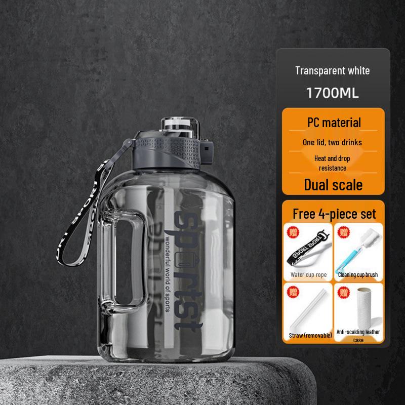 Large Capacity Sports Water Bottle - Portable Plastic for Fitness, Students, and Everyday Use