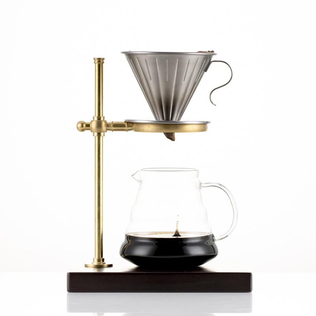 Embossed Stainless Steel Hand-Brew Coffee Drip Filter (V60 Compatible)