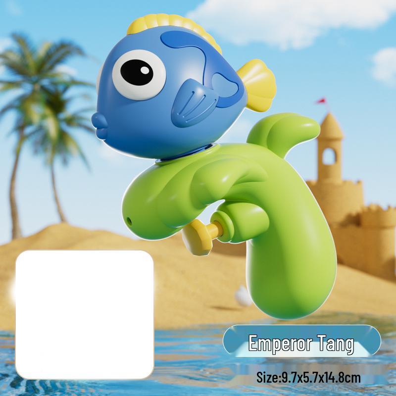 Kids' Ocean-Themed Pull-Out Water Cannon Toy for Summer Water Fights