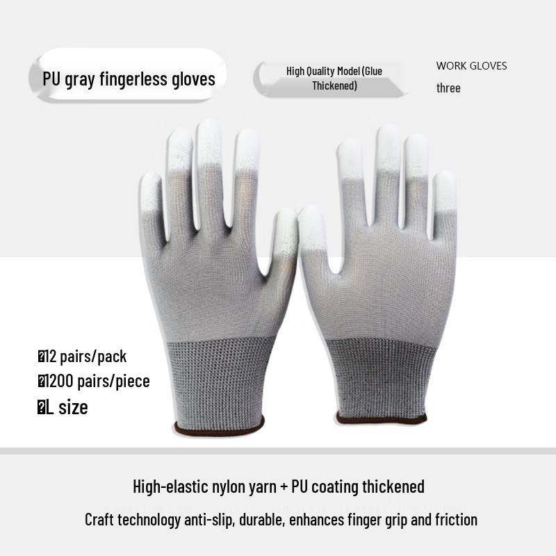 Dr. Gray Anti-Static Carbon Fiber PU Work Gloves (12 Pairs)