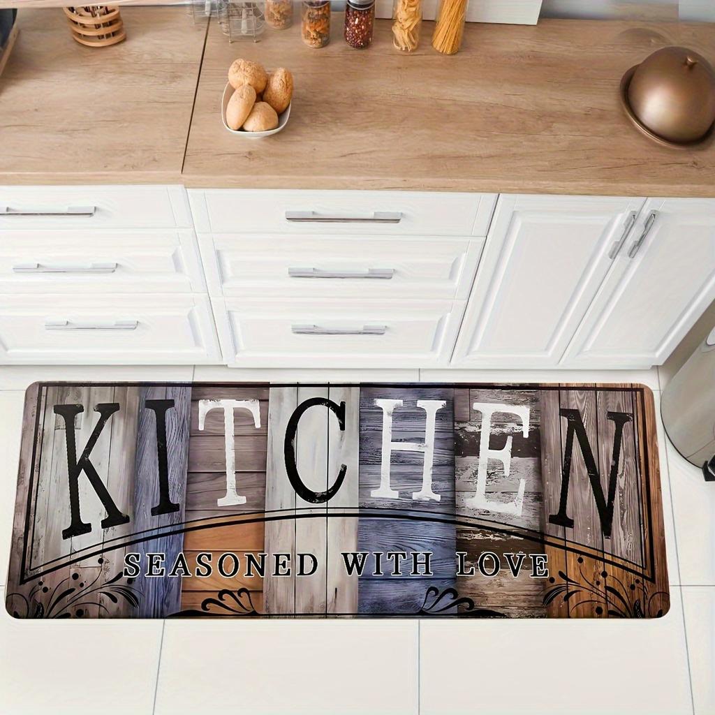 1PC Wild West Cowboy pattern Kitchen Rug Non-Slip Door Mat Pop design Bathroom Rug Bath Mat Carpet for Home Sink Laundry Decor