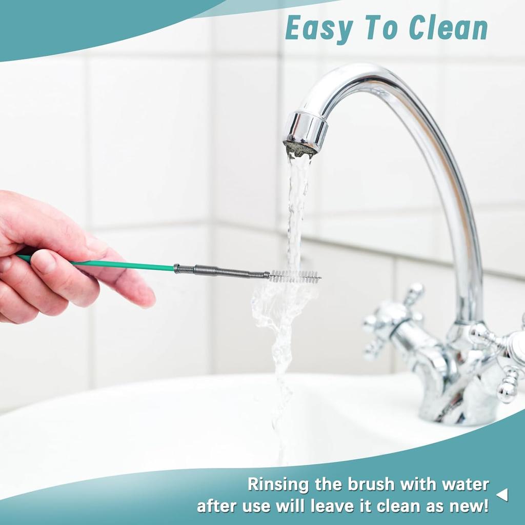4Pcs Auto Sunroof Drain Cleaning Tools, 118/59 Inch Flexible Brush Long Pipe Cleaners, Tube Cleaning Brush Slim Dredging Tool for Car, Refrigerator,