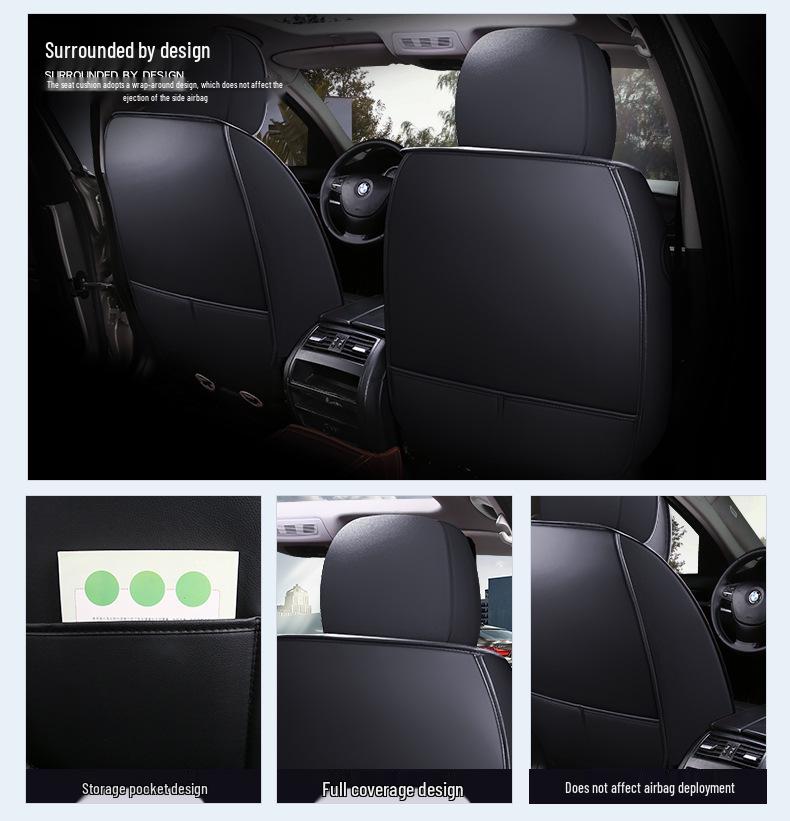 Universal Leather Car Seat Covers – Full Coverage, All-Season Cushions