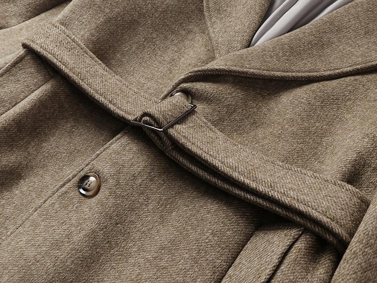 Herrarnas High-End Scoundrel Cool Wool Trenchcoat: Höst/Vinter Superlång Stil