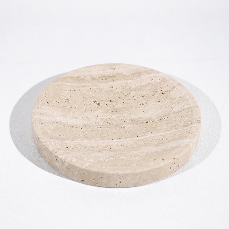 Wabi-Sabi Yellow Cave Stone Incense Tray - Home & Study Decor Display Stand