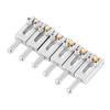 6pcs Metal Roller Bridge Saddles Roller Bridge Guitar Repair Parts Guitar Saddles  Electric Guitar