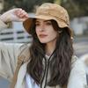 Letter Drawstring Bucket Hat Hiking Sun Protection Hat