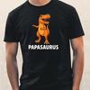 T-Shirt Men Dino Papasaurus Funny Father's Day Motif Cotton Size S To 5XL