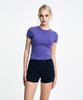 SUPRA Women'S Washed Ribbed T-Shirt (Purple)
