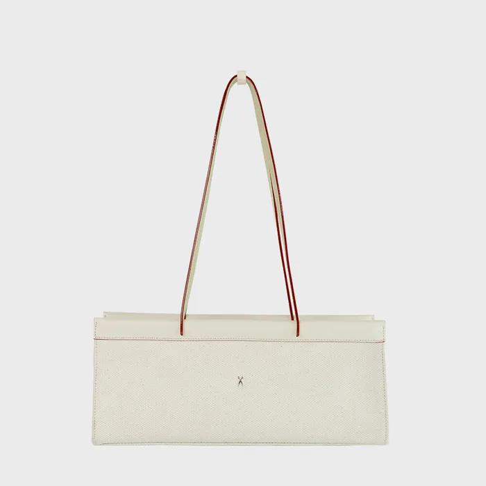 Diana Canvas Shoulder Bag S Ivory_Ivory