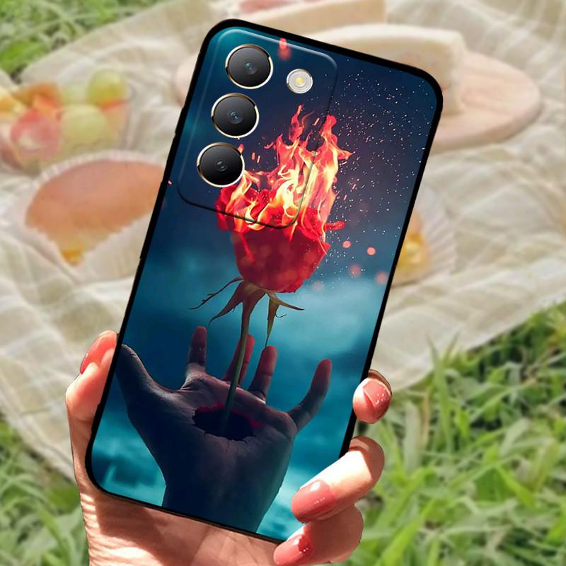 Für vivo V40 SE Hülle 2024 Silikon Bumper Weiche Hüllen für vivo V40 SE 5G Hüllen V40SE Cartoon Bemaltes Coque Fundas Schutz