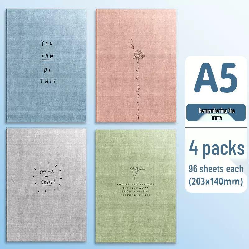 Soft Leather Student Notebook - A5/B5 Lined, Thick Cartoon Diary