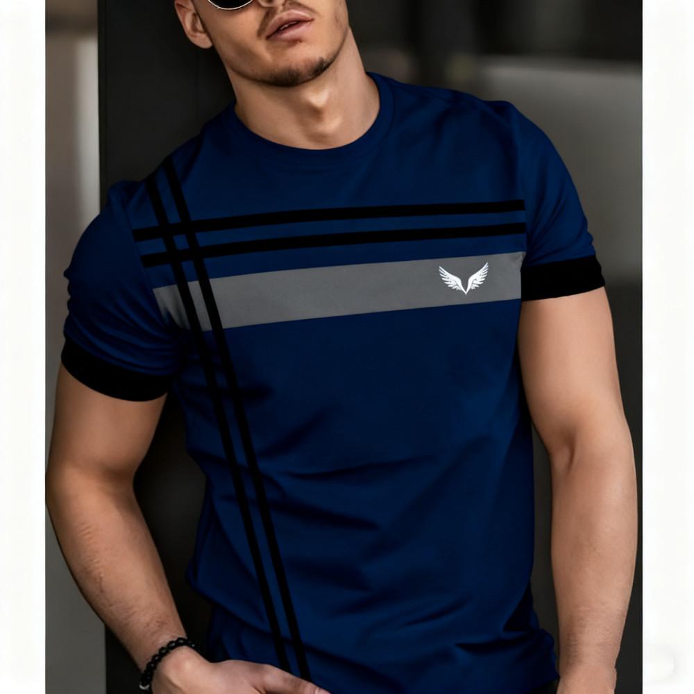 Men's Casual Plus Size Short T-shirt Men's Round Neck Short T-shirt