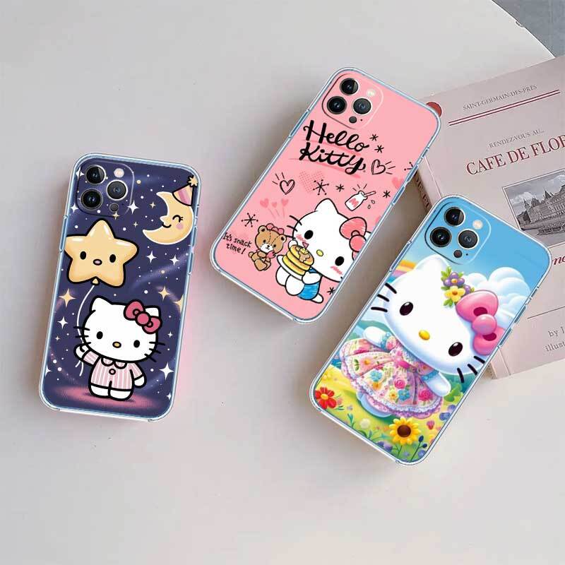Cartoon Hello kitty Phone Case for Motorola Edge 20 30 S30 40 50 Fusion Lite Plus Pro Ultra Neo One Action Zoom Hyper Power Macro Vision