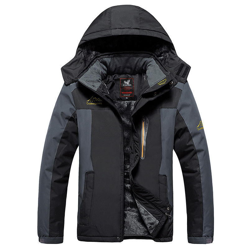 Heren herfst en winter warme jas jas outdoor wandelen soft shell warme jas plus size gewatteerde en verdikte jas