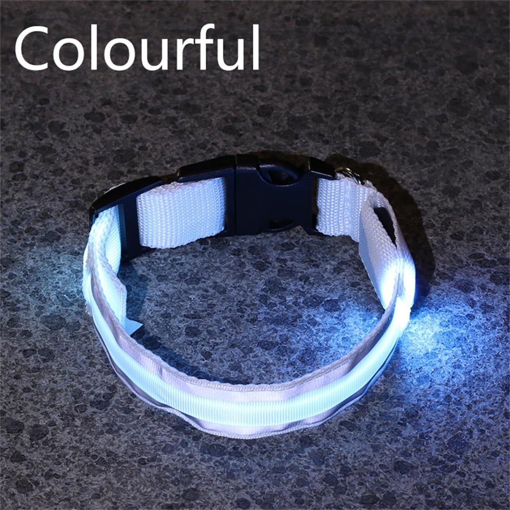 -lost LED Glowing Dog Collar Pet Supplies For Nighttime Dog Walking, Collar With USB Charging And Built-in Reflective Material