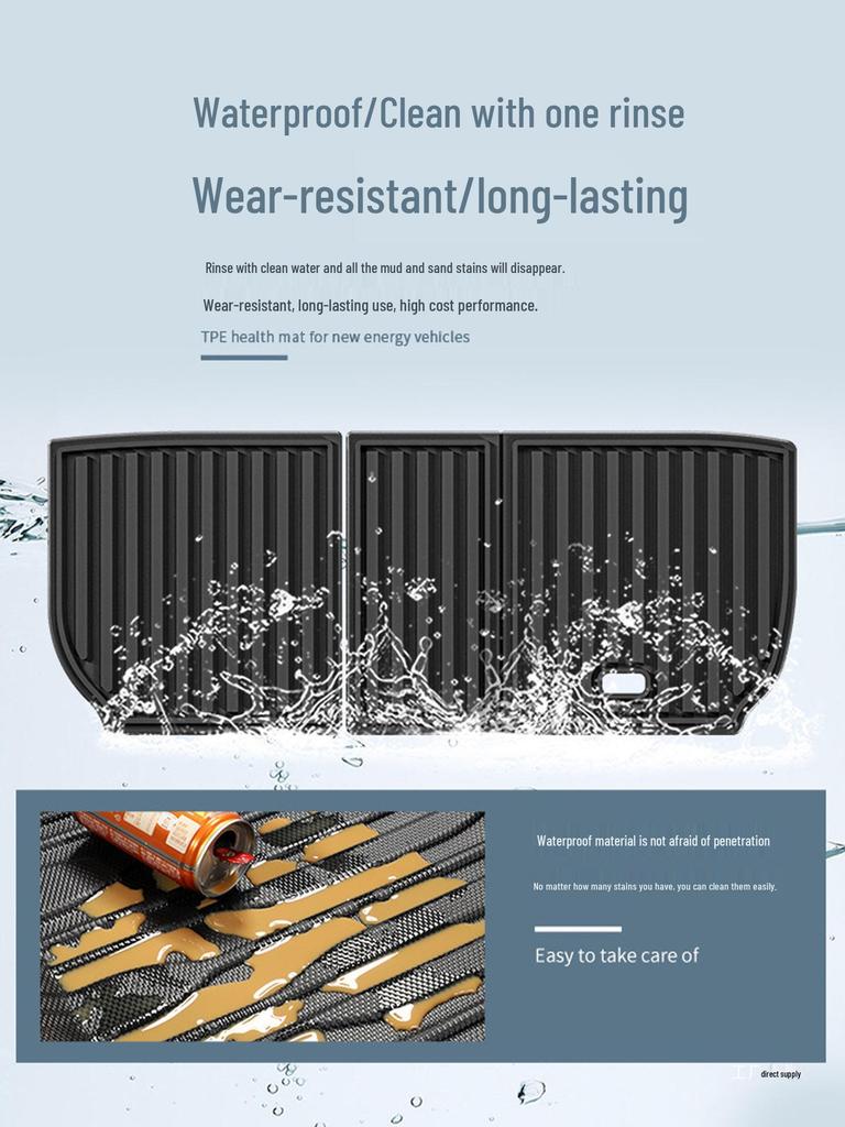 XPeng X9 TPE Trunk Mat: Eco-friendly, Waterproof & Wear-resistant Car Interior Accessory.