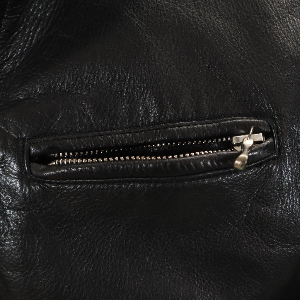 LITHIUM HOMME Made In Japan Cowhide Leather Single Riders Jacket 44 Black Men's Used