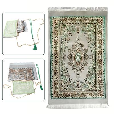 3ks/sada Modlitebná podložka Set Islamský darček Korálky Ramadán Úložná taška Blízky východ Cestovná modlitebná podložka Moslimská 70x110cm