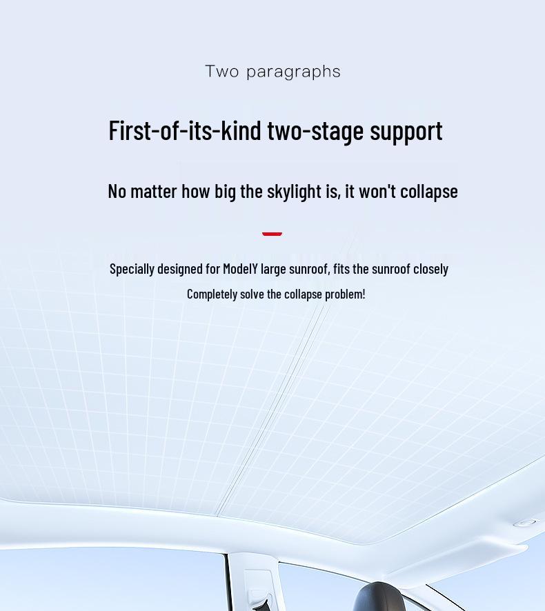 Tenda parasole e rete isolante termica per tetto apribile Tesla Model Y/3