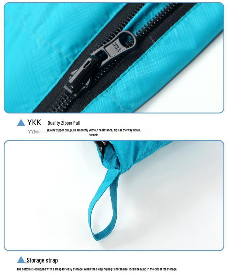 Thickened Winter Down Sleeping Bag - Cold-Proof, Envelope Style for Outdoor Camping & Travel