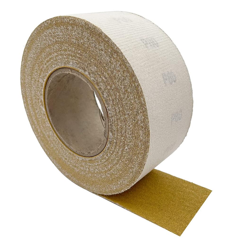 2-3/4" X 20 Yard Aluminium Oxide Hook-and-Loop Backed Sand Paper Emery Cloth for Wood Furniture Finishing Metal Sanding